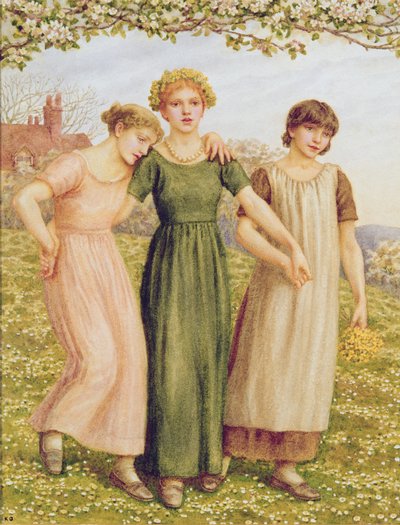 Trois jeunes filles, 19ème siècle - Kate Greenaway